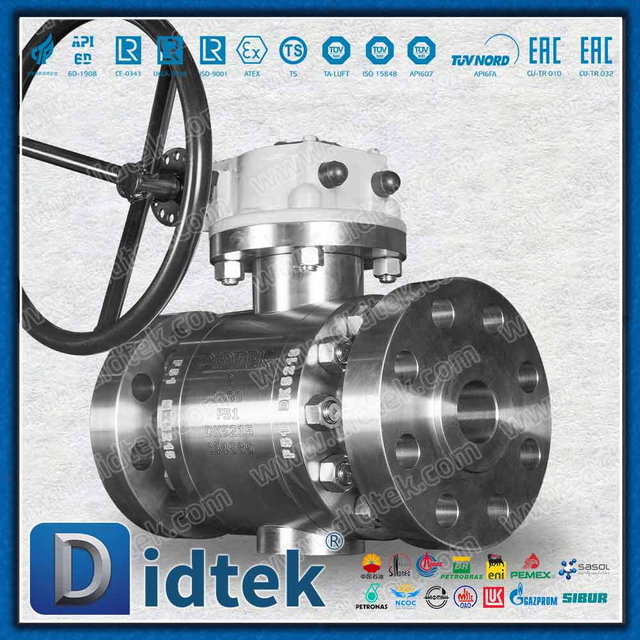 Robinet à tournant sphérique forgé par classe F51 1500 avec cachetage de PEEK